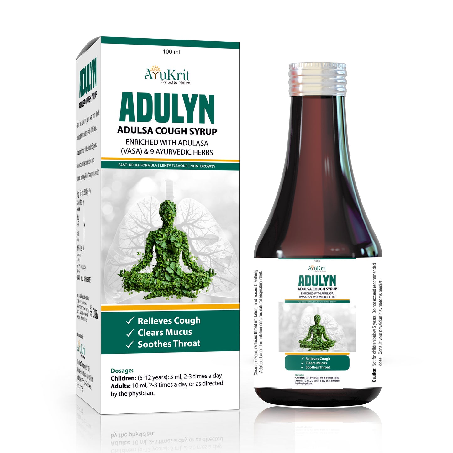 Adulyn Ayurvedic Cough Syrup – Pack of 3 | Fast Relief with Adulasa & Tulsi