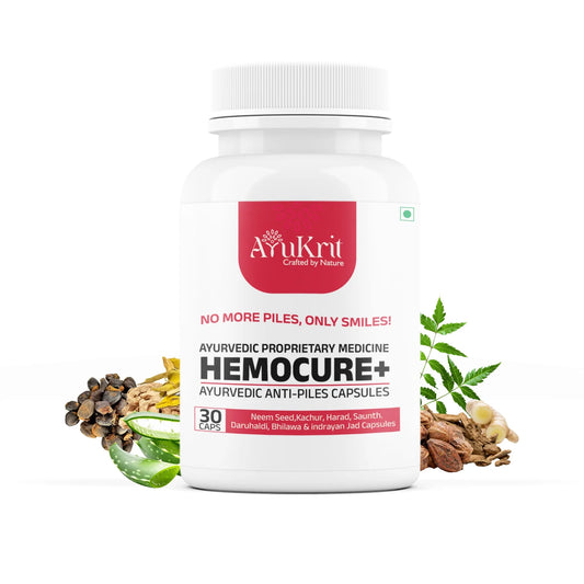 AyuKrit HemoCure+ 1 Month Pack (2 Bottles – 60 Capsules)
